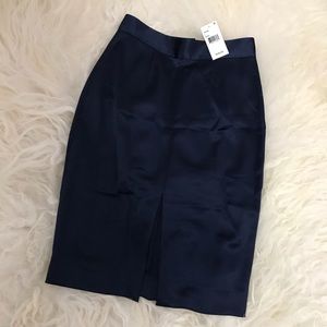 L'AGENCE Midnight Blue Midi Skirt
